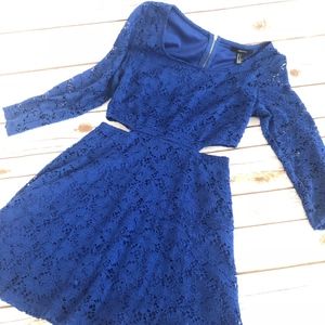 Forever 21 Short Side Cut Out Soft Lace Dress